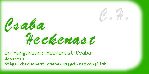 csaba heckenast business card